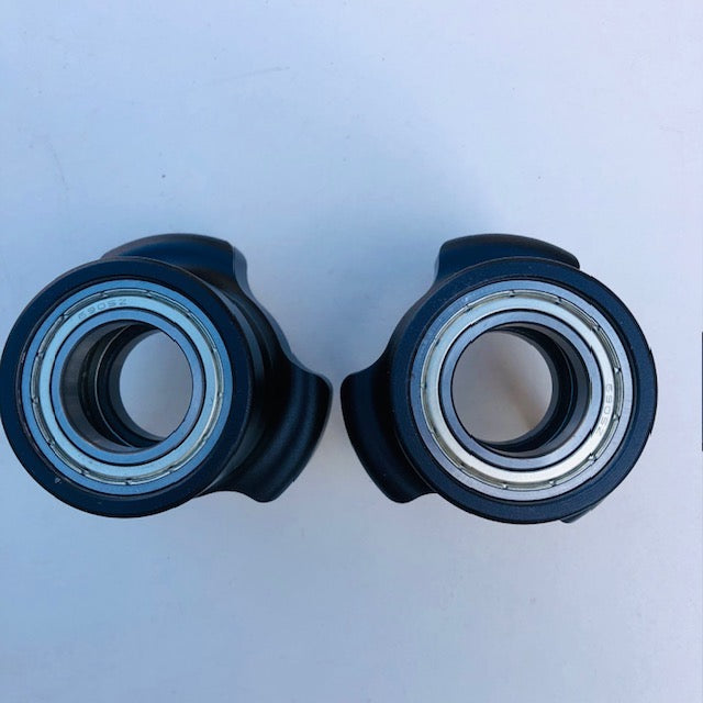 Pair Oke BLACK 55mm Long Wheel Hub with 25mm ID Bearings