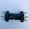 Pair Oke BLACK 55mm Long Wheel Hub with 25mm ID Bearings