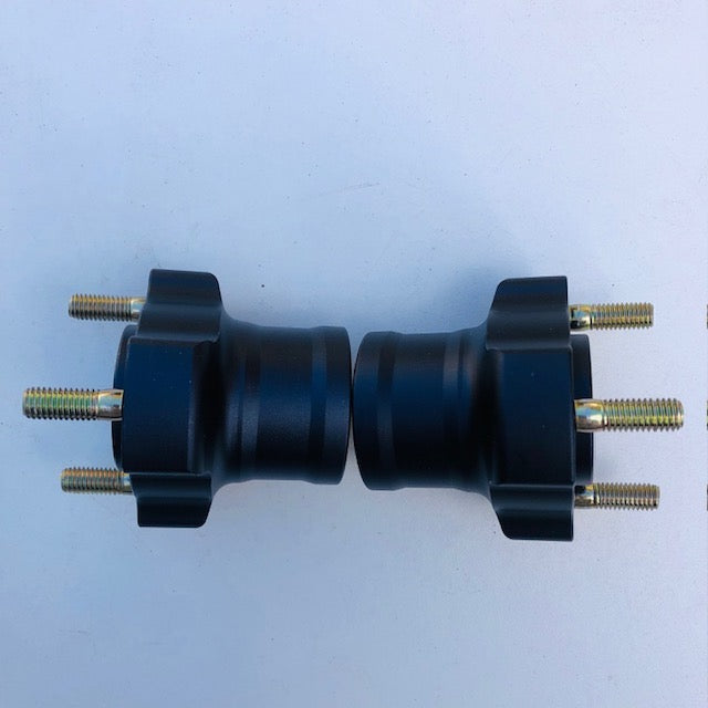 Pair Oke BLACK 55mm Long Wheel Hub with 25mm ID Bearings