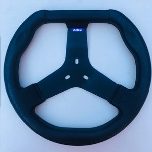Oke Flat Top Kart Moulded Steering Wheel 300mm Dia