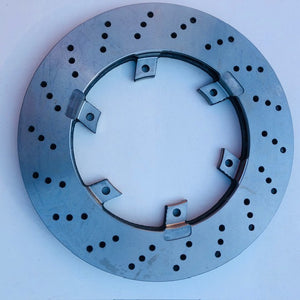 Oke 206dia x 16mm Cross Drilled - Vented Brake Disc