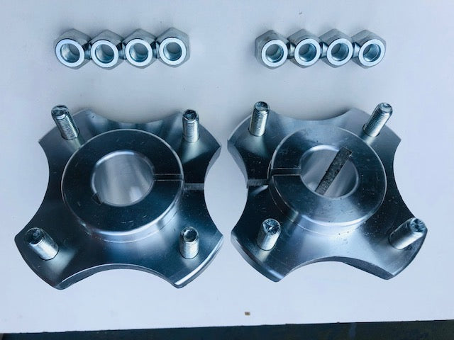 One Pair Rally Hubs to Suit 30mm Axle - 6mm Keyway