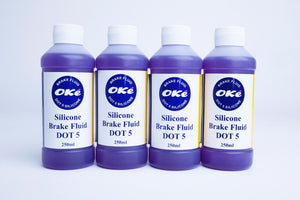 Oke Kart 4 Pak 250ml DOT 5 Silicone Brake & Clutch Fluid in 250ml Bottles